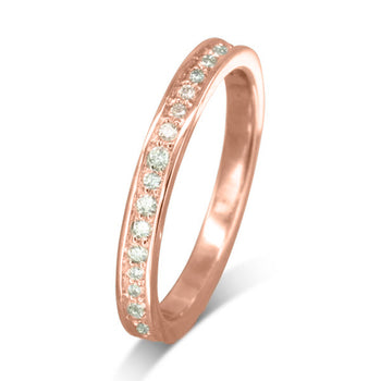Pavé Diamond Eternity Ring (Narrow) Ring Pruden and Smith 18ct Rose Gold  