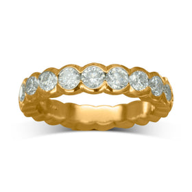 Scalloped Diamond Eternity Ring (2ct) Ring Pruden and Smith 18ct Yellow Gold  