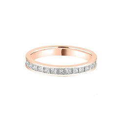 Princess Cut Diamond Eternity Ring (Slim) Ring Pruden and Smith 18ct Rose Gold 100% Full Eternity 