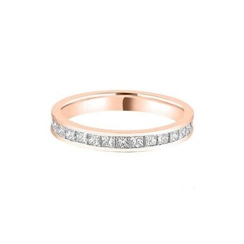 Princess Cut Diamond Eternity Ring (Slim) Ring Pruden and Smith 18ct Rose Gold 100% Full Eternity 