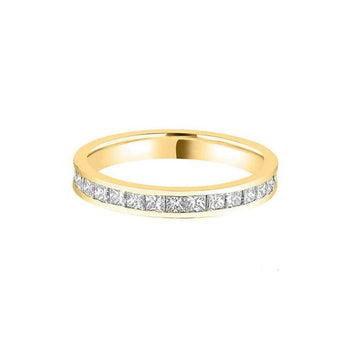 Princess Cut Diamond Eternity Ring (Slim) Ring Pruden and Smith 18ct Yellow Gold 100% Full Eternity 