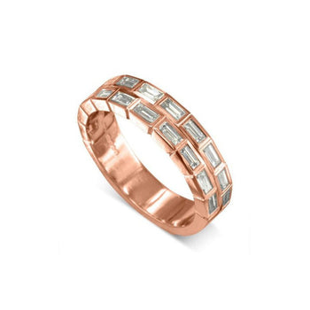 Baguette Diamond Eternity Ring Ring Pruden and Smith 1ct 18ct Rose Gold 