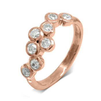 Water Bubbles Diamond Eternity Ring (Large) Ring Pruden and Smith 18ct Rose Gold  