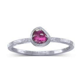 Gold Rose Cut Ruby Ring Ring Pruden and Smith Platinum  