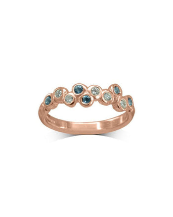 Water Bubbles Aquamarine Eternity Ring Ring Pruden and Smith 9ct Rose Gold  