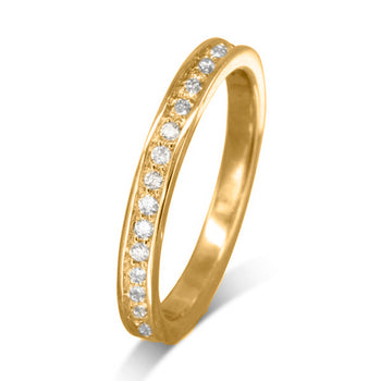 Pavé Diamond Eternity Ring (Narrow) Ring Pruden and Smith 18ct Yellow Gold  