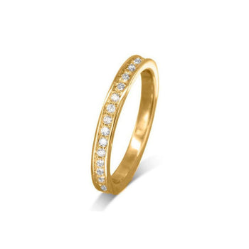 Pavé Diamond Eternity Ring (Narrow) Ring Pruden and Smith 18ct Yellow Gold  