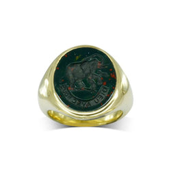 Seal Engraved Bloodstone Signet Ring Ring Pruden and Smith   