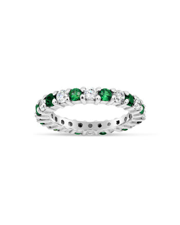 Claw Set Gemstone Full Eternity Ring Ring Pruden and Smith   