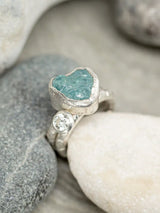 Rough Cut Gemstones Jewellery with Aquamarine 