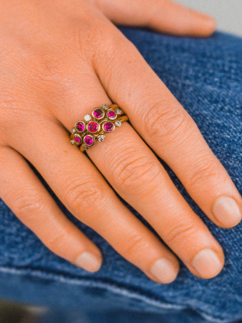 Ruby Stacking Rings Ring Pruden and Smith   