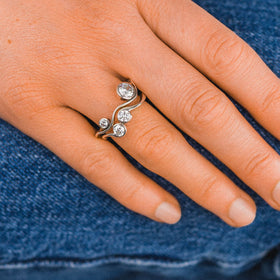 Organic Swirl Diamond Ring Ring Pruden and Smith   