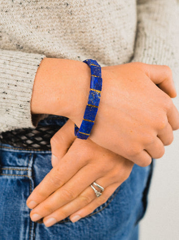 Lapis Lazuli Bracelet (Slim) Bracelet Pruden and Smith   