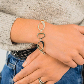 Loop Solid Silver Bracelet Bracelet Pruden and Smith   
