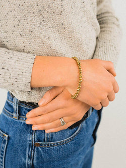 Random Nugget Solid 9ct Gold Bracelet Bracelet Pruden and Smith   