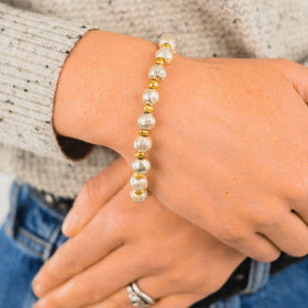 Gold Large Silver Nugget Bracelet Bracelet Pruden and Smith   