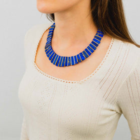 Lapis Lazuli Silver Gilt Necklace Necklace Pruden and Smith   