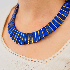 Lapis Lazuli Tab Necklace Necklace Pruden and Smith   