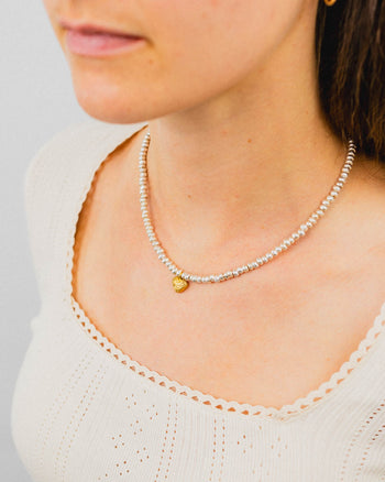 Nugget Yellow Gold Heart Necklace Necklace Pruden and Smith   