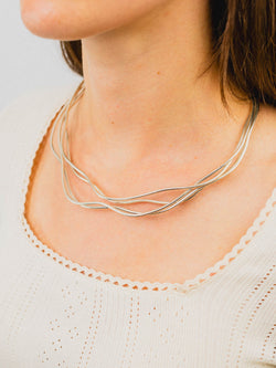 Four Strand Silver Necktorc Necklace Necklace Pruden and Smith   