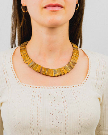 Tiger's Eye Tab Necklace Necklace Pruden and Smith   