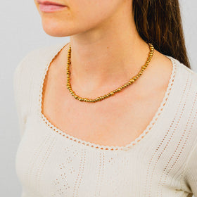 Random Gold Nugget Necklace Necklace Pruden and Smith   