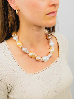 Gold Elephant Baroque Pearl Necklace Necklace Pruden and Smith   