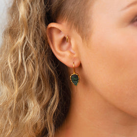 Emerald Drop Earrings Pear Earring Pruden and Smith   