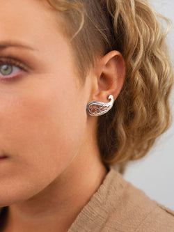 Pierced Paisley Stud Earrings Earring Pruden and Smith   