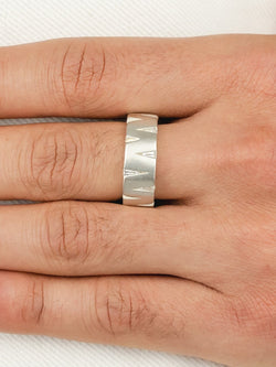 Slash Diamond Platinum Ring Ring Pruden and Smith   