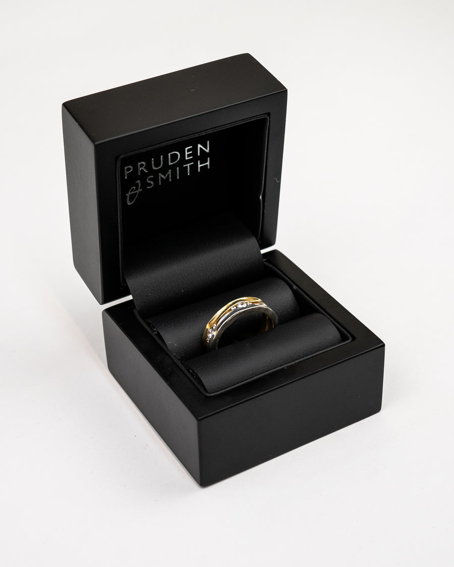 Trap Mixed Metal Diamond Eternity Ring (4mm) Ring Pruden and Smith   