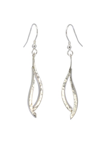 Forged Inverse Silver Drop Earrings Earring Pruden and Smith   