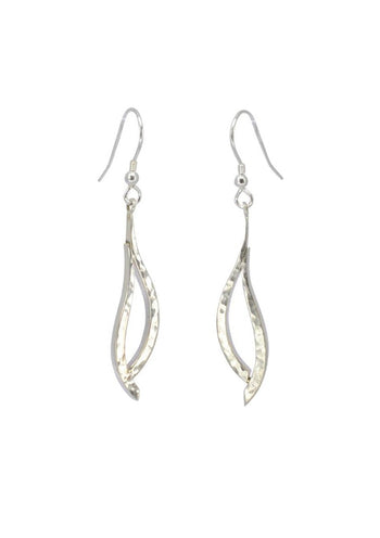 Forged Inverse Silver Drop Earrings Earring Pruden and Smith   