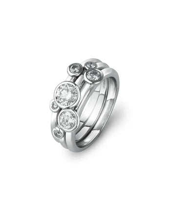 Classic Diamond Stacking Rings Set (1ct) Ring Pruden and Smith Platinum  