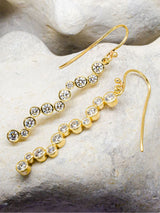 Water bubble gold and diamond earrings