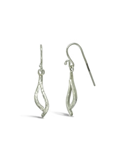 Forged 9ct Yellow Gold Drop Earrings (Small) Earring Pruden and Smith   