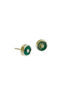 Roman Glass Round Stud Earrings (8mm) Earstuds Pruden and Smith   