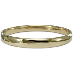 Polished Solid 9ct Gold Oval Bangle (8mm) Bangle Pruden and Smith   