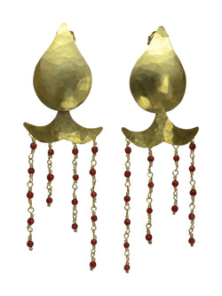 Hammered Chandelier Drop Earrings Earring Pruden and Smith   