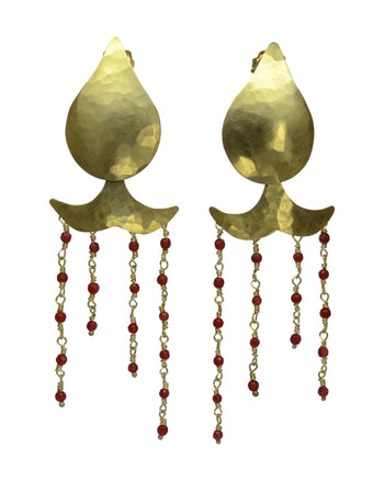 Hammered Chandelier Drop Earrings Earring Pruden and Smith   
