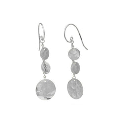 Marwar Hammered Disc Dangly Earrings Earring Pruden and Smith Silver  