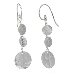 Hammered Disc Marwar Earrings Earring Pruden and Smith Silver  