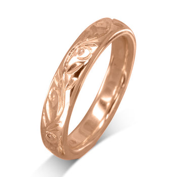 Vintage Wedding Ring (Engraved) Ring Pruden and Smith 18ct Rose Gold  