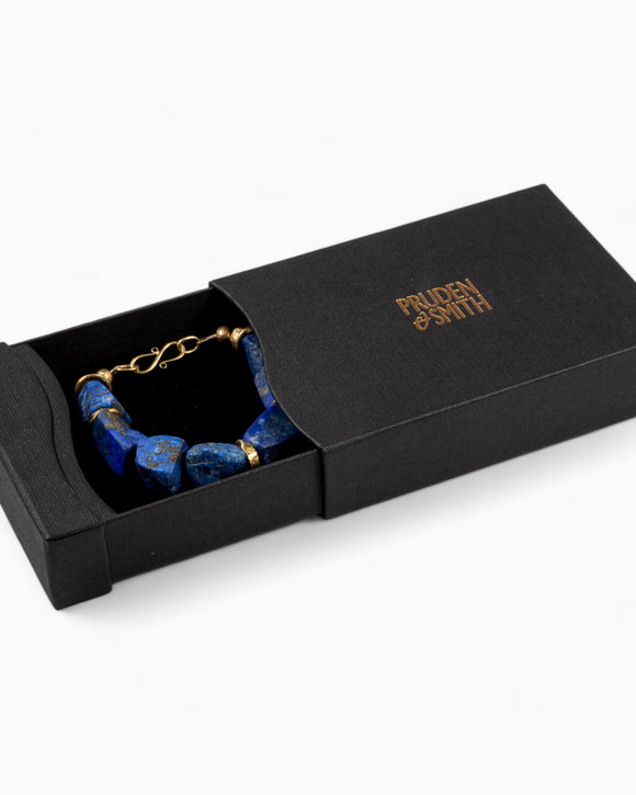 Lapis Lazuli Gold Nugget Bracelet Bracelet Pruden and Smith
