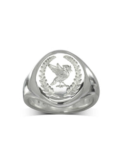 9ct White Gold Signet Ring Ring Pruden and Smith   