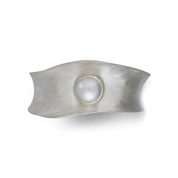 Hammered Concave Mabe Pearl Bangle Bangle Pruden and Smith   