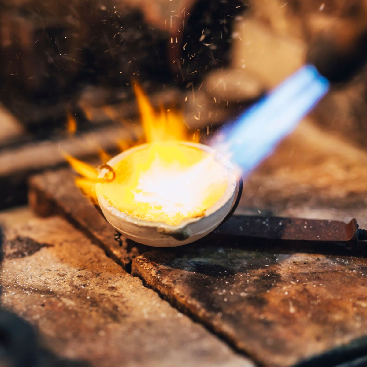 Melting old jewellery
