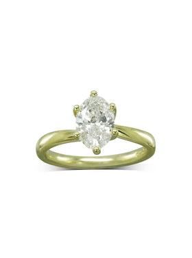Twist Oval Diamond Engagement Ring Ring Pruden and Smith   