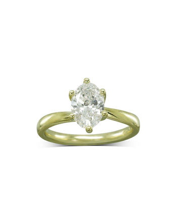 Twist Oval Diamond Engagement Ring Ring Pruden and Smith   