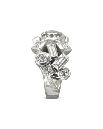 Water Bubbles Rocky Diamond Eternity Ring - Giant Ring Pruden and Smith   